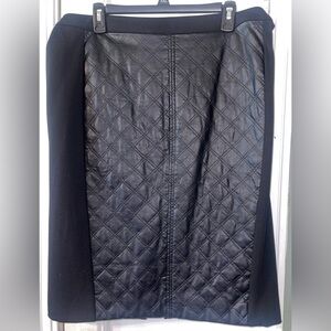 Catherine’s Quilted Faux Leather Skirt